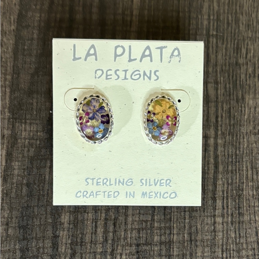 La Plata Flower Resin Earrings